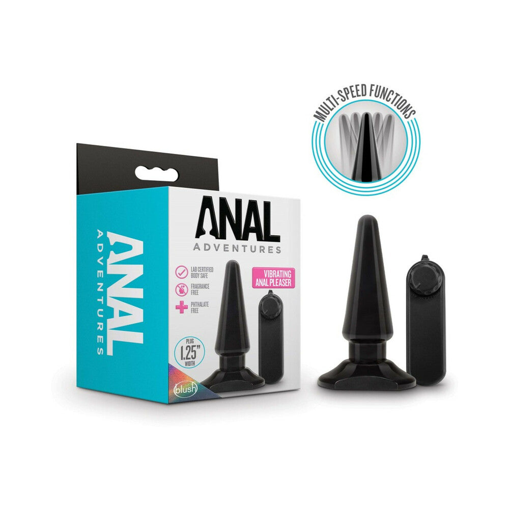 Anal Adventures Basic Vibrating Anal Pleaser - Black