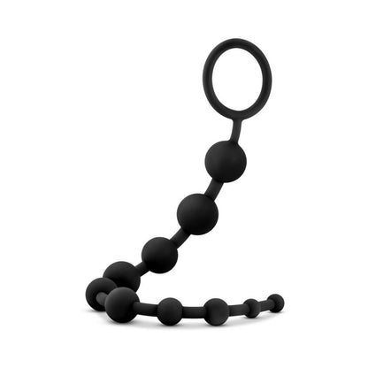 Anal Adventures Platinum Silicone 10 Anal  Beads - Black