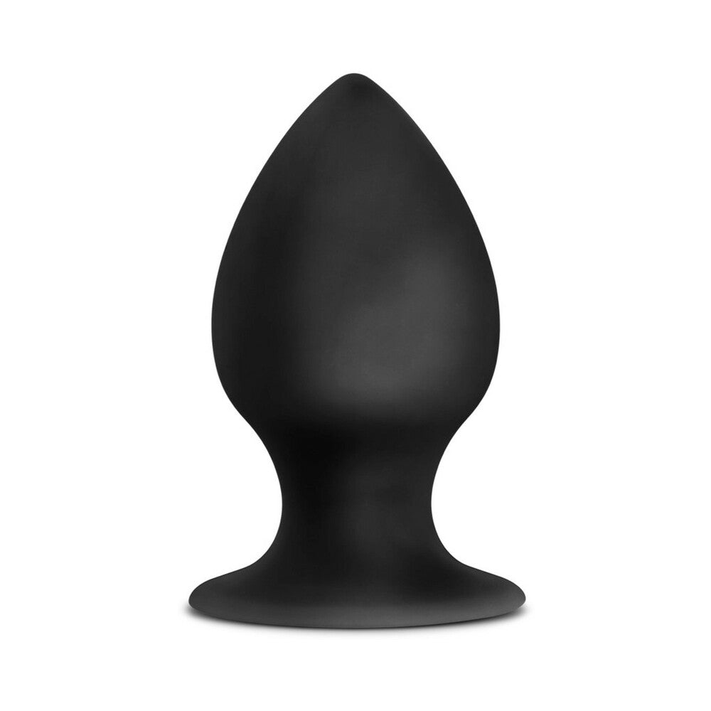 Anal Adventures Platinum Silicone Anal Stout Plug - Large Black