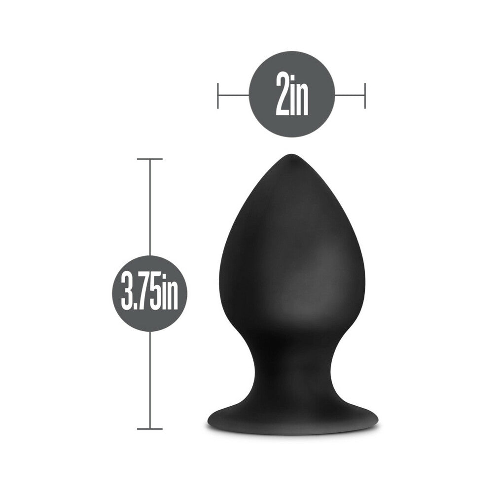 Anal Adventures Platinum Silicone Anal Stout Plug - Large Black