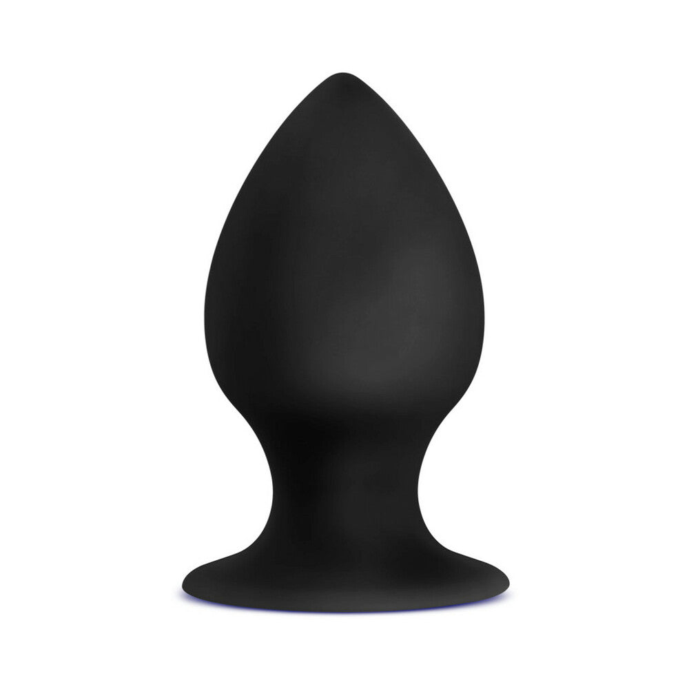 Anal Adventures Platinum Silicone Anal Stout Plug - Medium Black