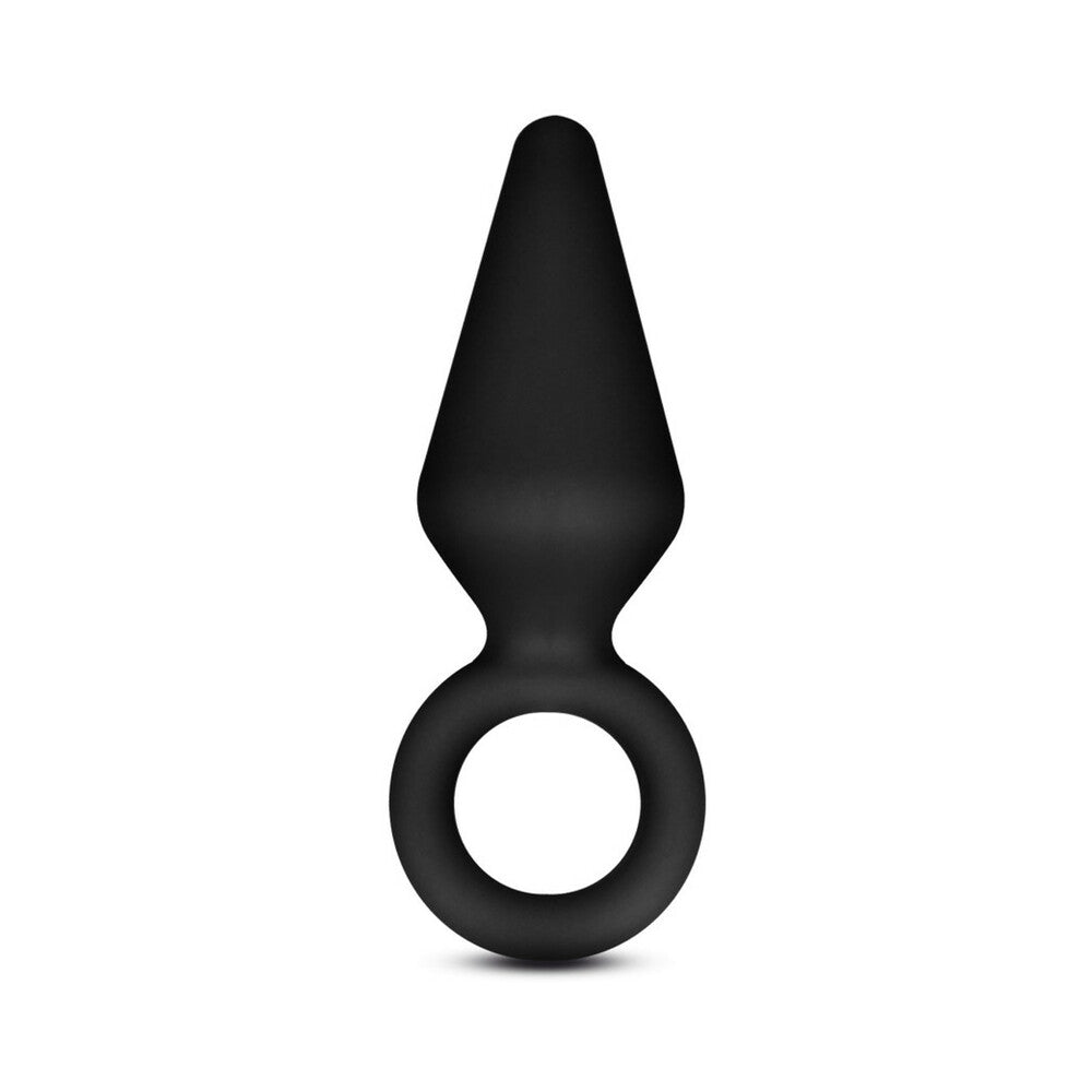 Anal Adventures Platinum Silicone Loop Plug - Small Black