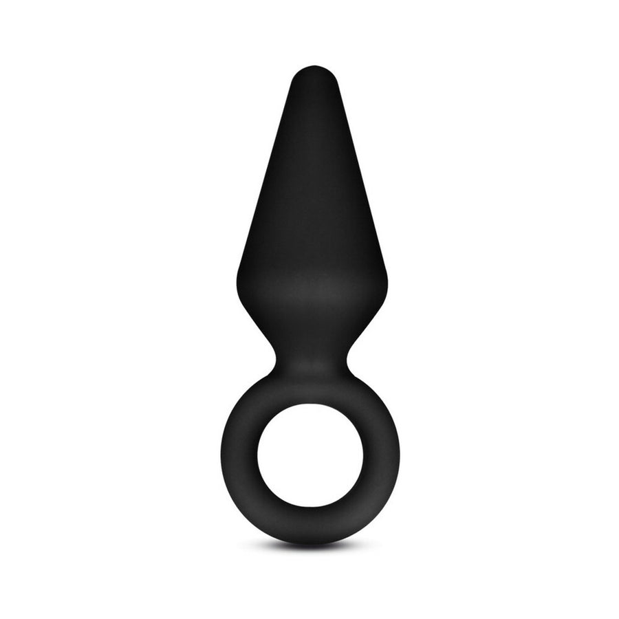 Anal Adventures Platinum Silicone Loop Plug - Small Black