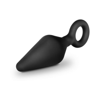 Anal Adventures Platinum Silicone Loop Plug - Small Black