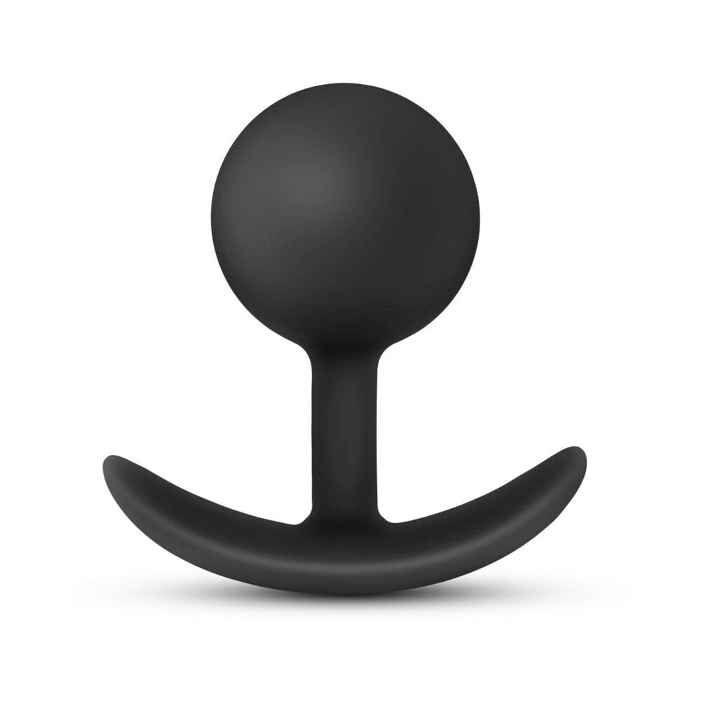 Anal Adventures Platinum Silicone Vibra Plug - Black