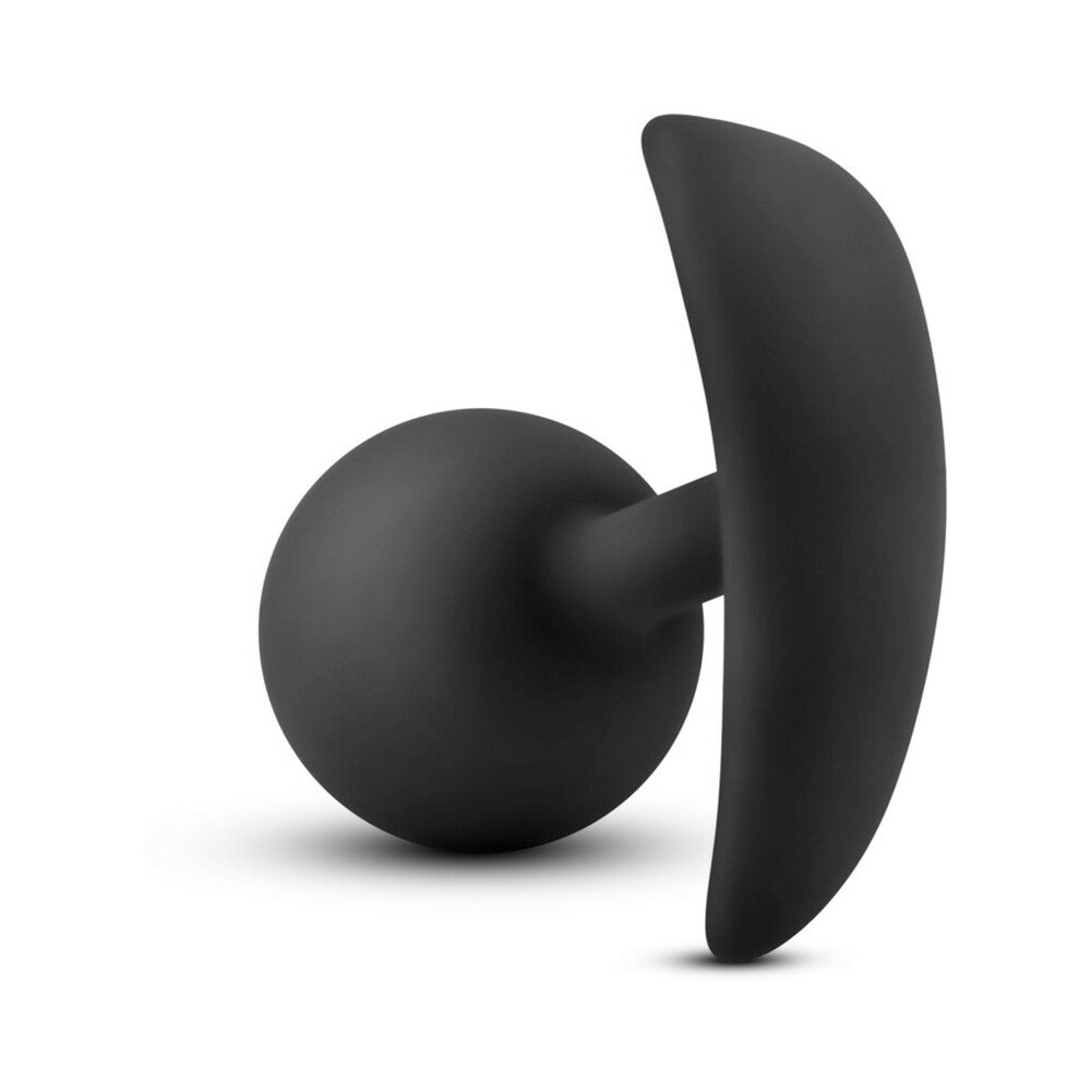 Anal Adventures Platinum Silicone Vibra Plug - Black