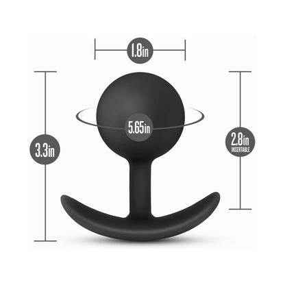 Anal Adventures Platinum Silicone Vibra Plug - Black