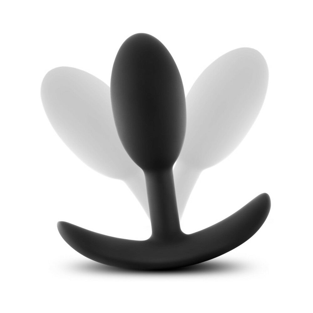 Anal Adventures Platinum Silicone Vibra Slim Plug Small - Black