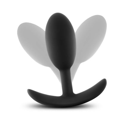 Anal Adventures Platinum Silicone Vibra Slim Plug Medium - Black