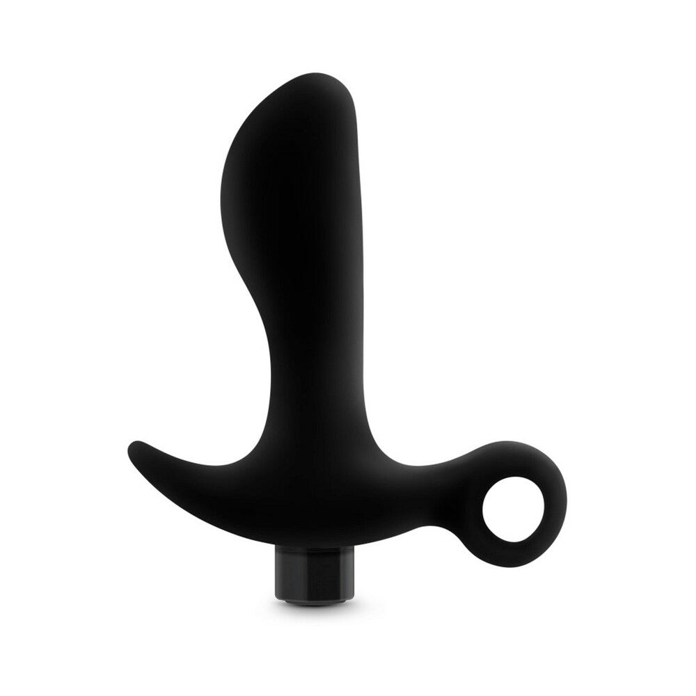 Anal Adventures Platinum Silicone Vibrating Prostate Massager 01 - Black