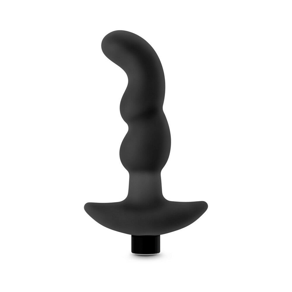 Anal Adventures Platinum Silicone Vibrating Prostate Massager 03 - Black