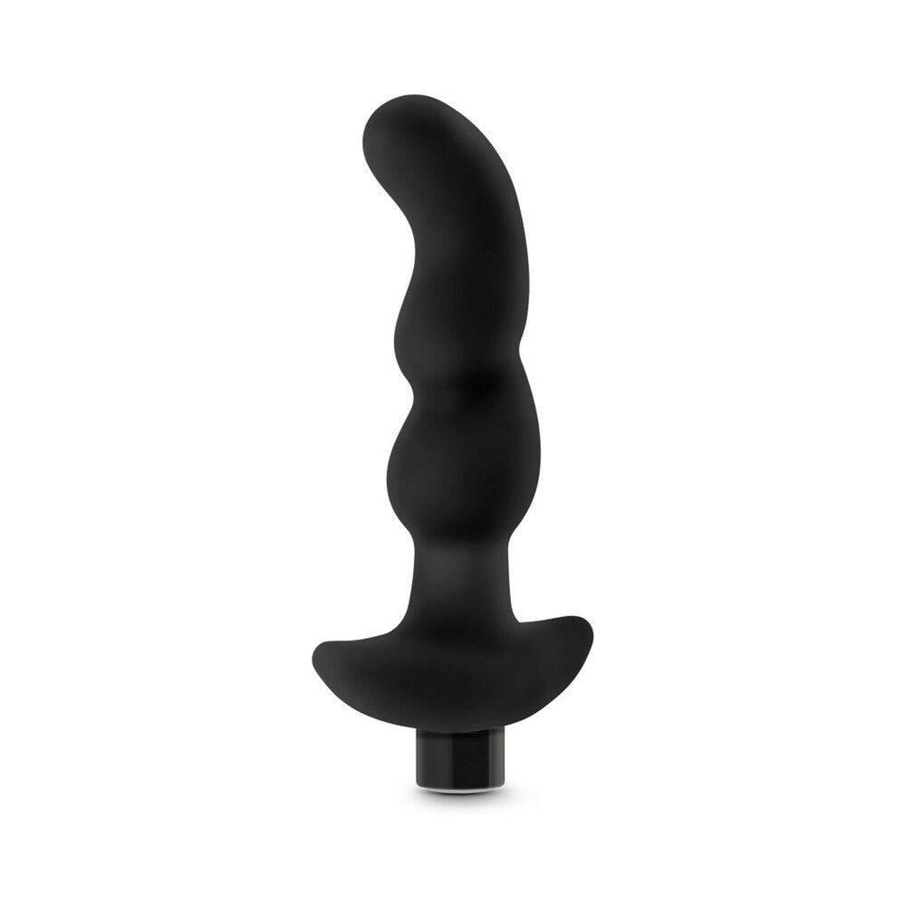 Anal Adventures Platinum Silicone Vibrating Prostate Massager 03 - Black