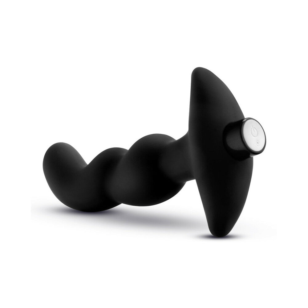 Anal Adventures Platinum Silicone Vibrating Prostate Massager 03 - Black