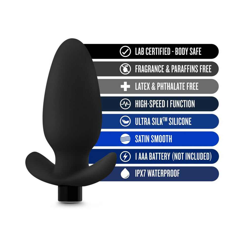 Anal Adventures Platinum Silicone Saddle Plug - Black