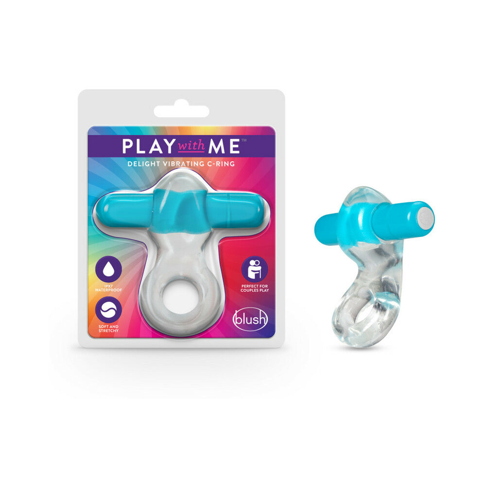 Blush Play With Me Delight Vibrating C Ring - Blue