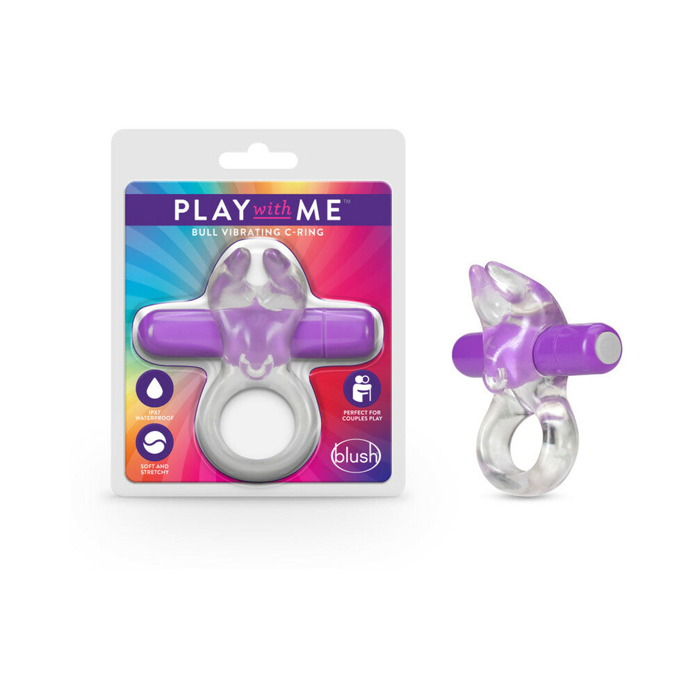 Blush Play With Me Bull Vibrating C Ring - Purple