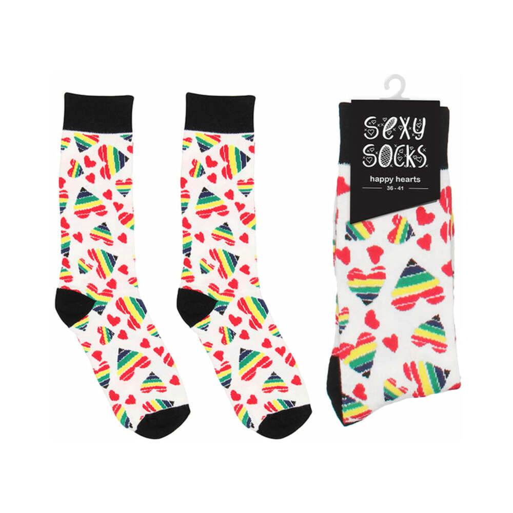 Shots Socks Happy Hearts S/M