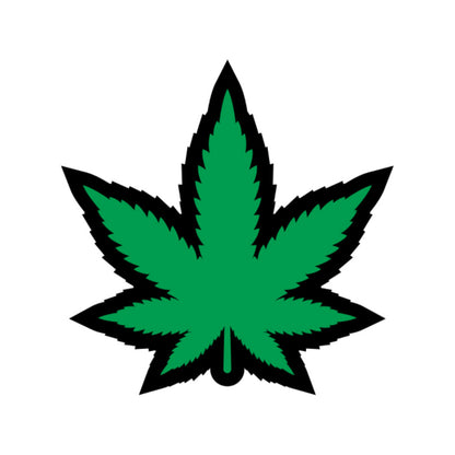 Weed Pin Green Marijuana Leaf