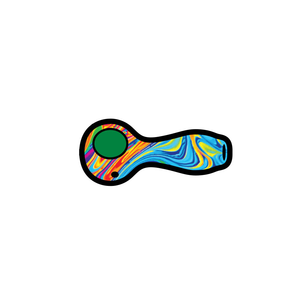 Weed Pipe With Swirled Color Fill