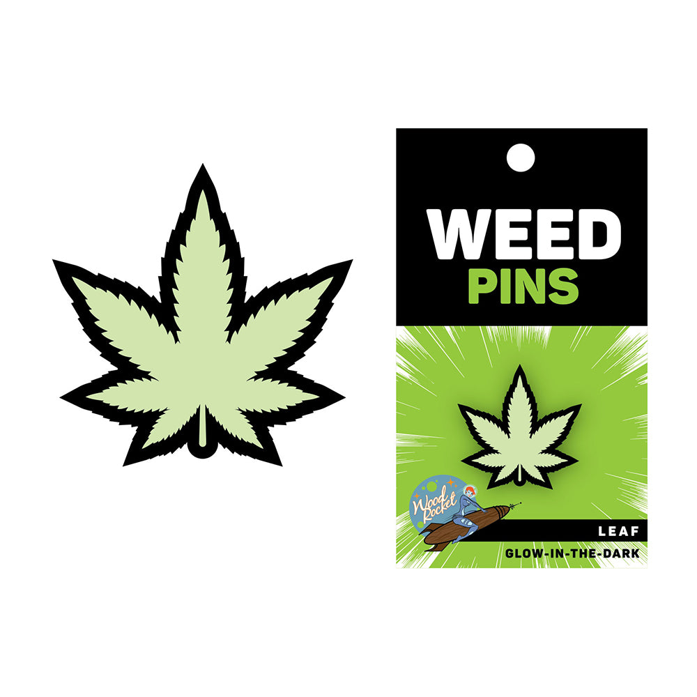 Weed Pin Leaf Glow-In-The-Dark