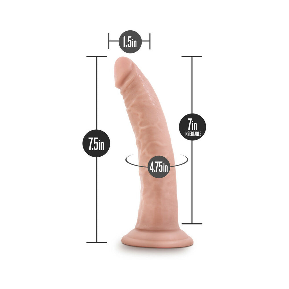 Dr. Skin Glide 7.5&quot; Self-Lubricating Dildo Vanilla