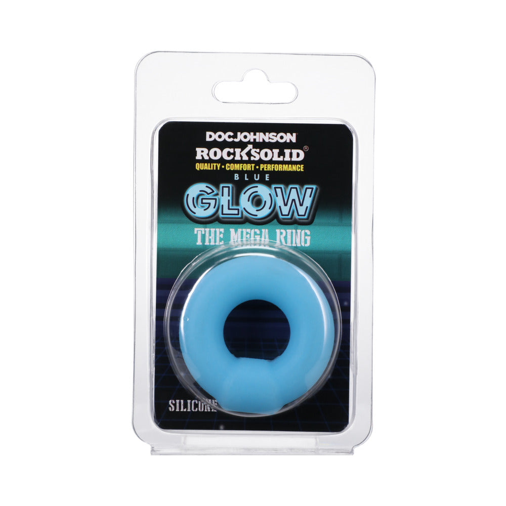 Rock Solid Sila-Flex Glow-In-The-Dark Mega Ring Blue