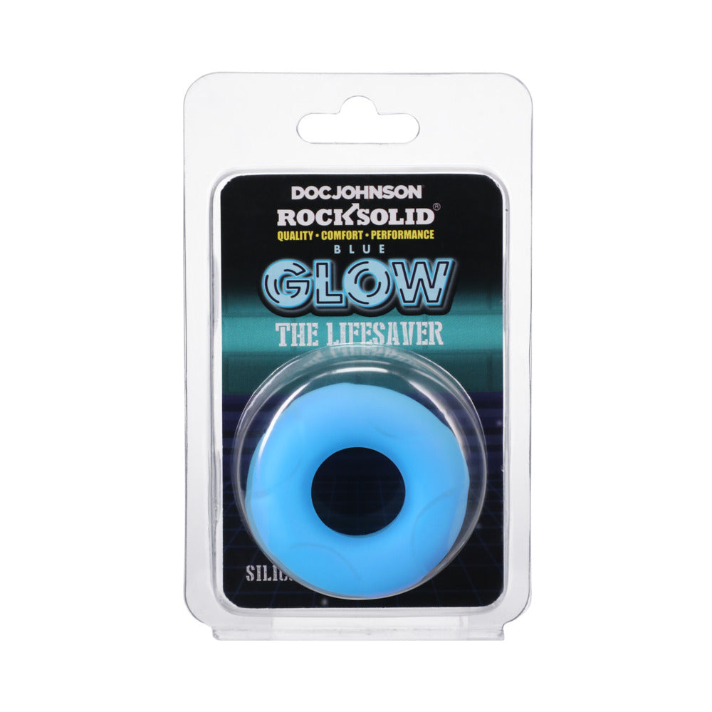 Rock Solid Sila-Flex Glow-In-The-Dark Life Saver C-Ring Blue