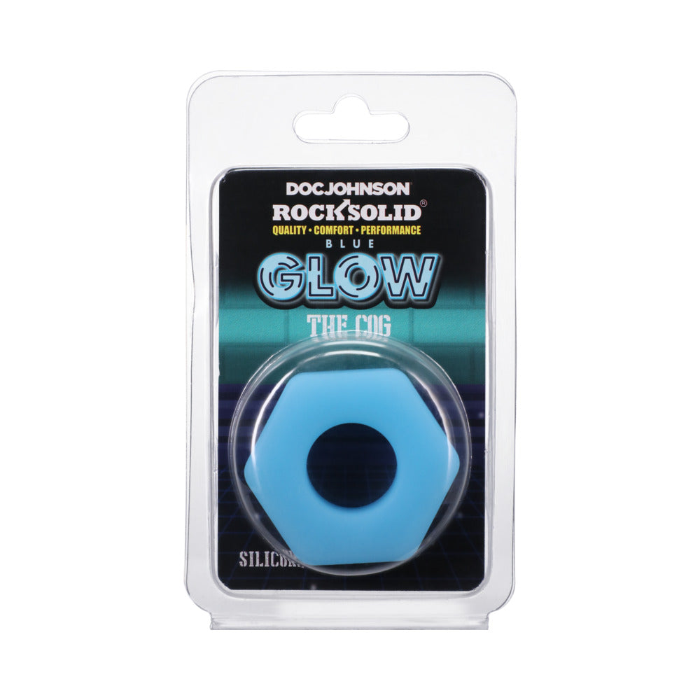 Rock Solid Sila-Flex Glow-In-The-Dark The Cog C-Ring Blue