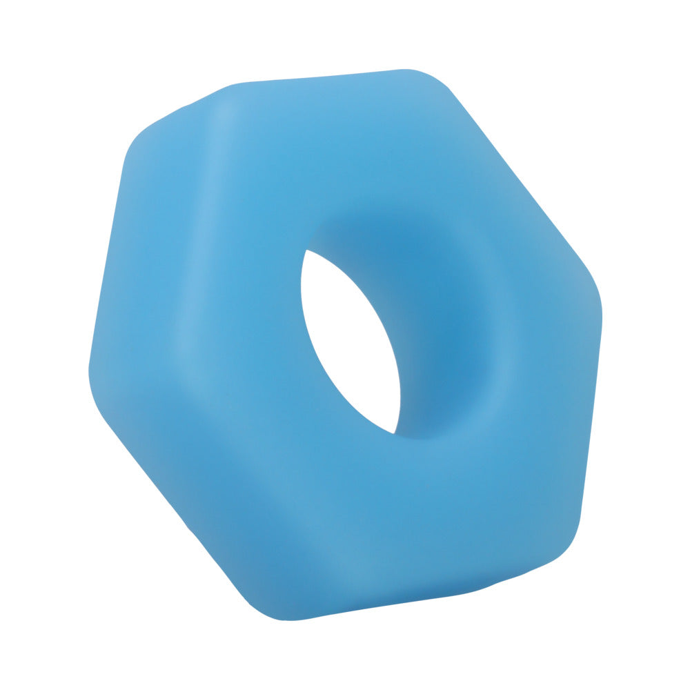 Rock Solid Sila-Flex Glow-In-The-Dark The Cog C-Ring Blue