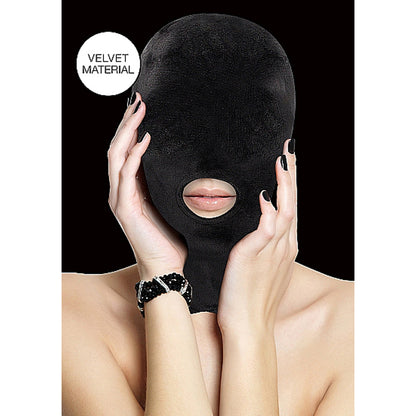 Ouch Velvet &amp; Velcro Mask With Mouth Opening