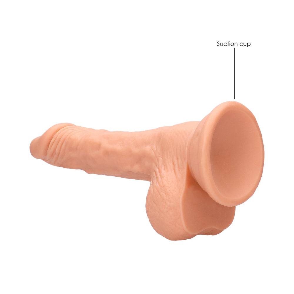 Real Rock Realistic Dildo With Balls - 7&quot; - 17 Cm - Vanilla