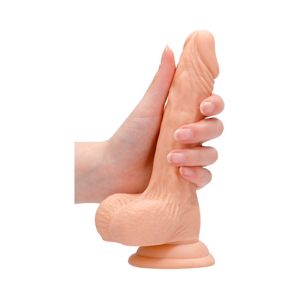 Real Rock Realistic Dildo With Balls - 7&quot; - 17 Cm - Vanilla