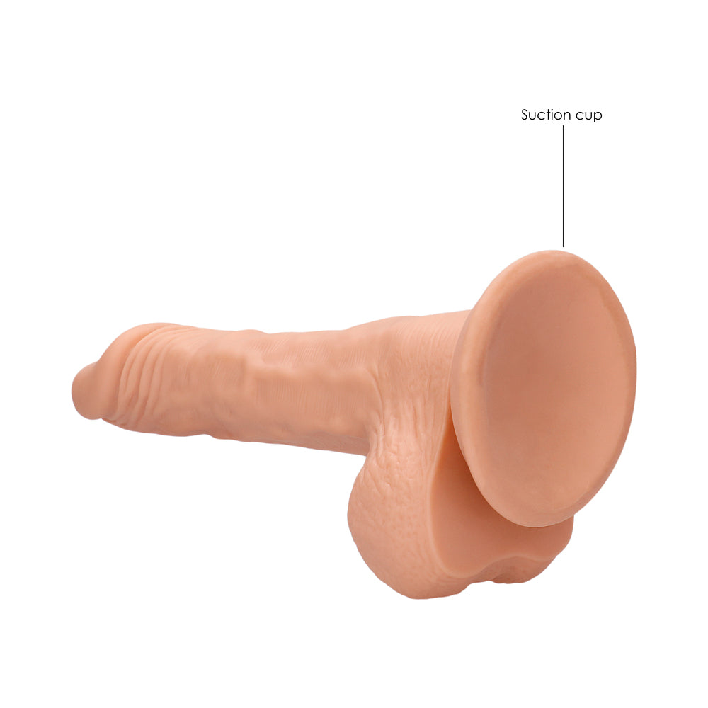 Real Rock Realistic Dildo With Balls - 8&quot; - 20 Cm - Vanilla