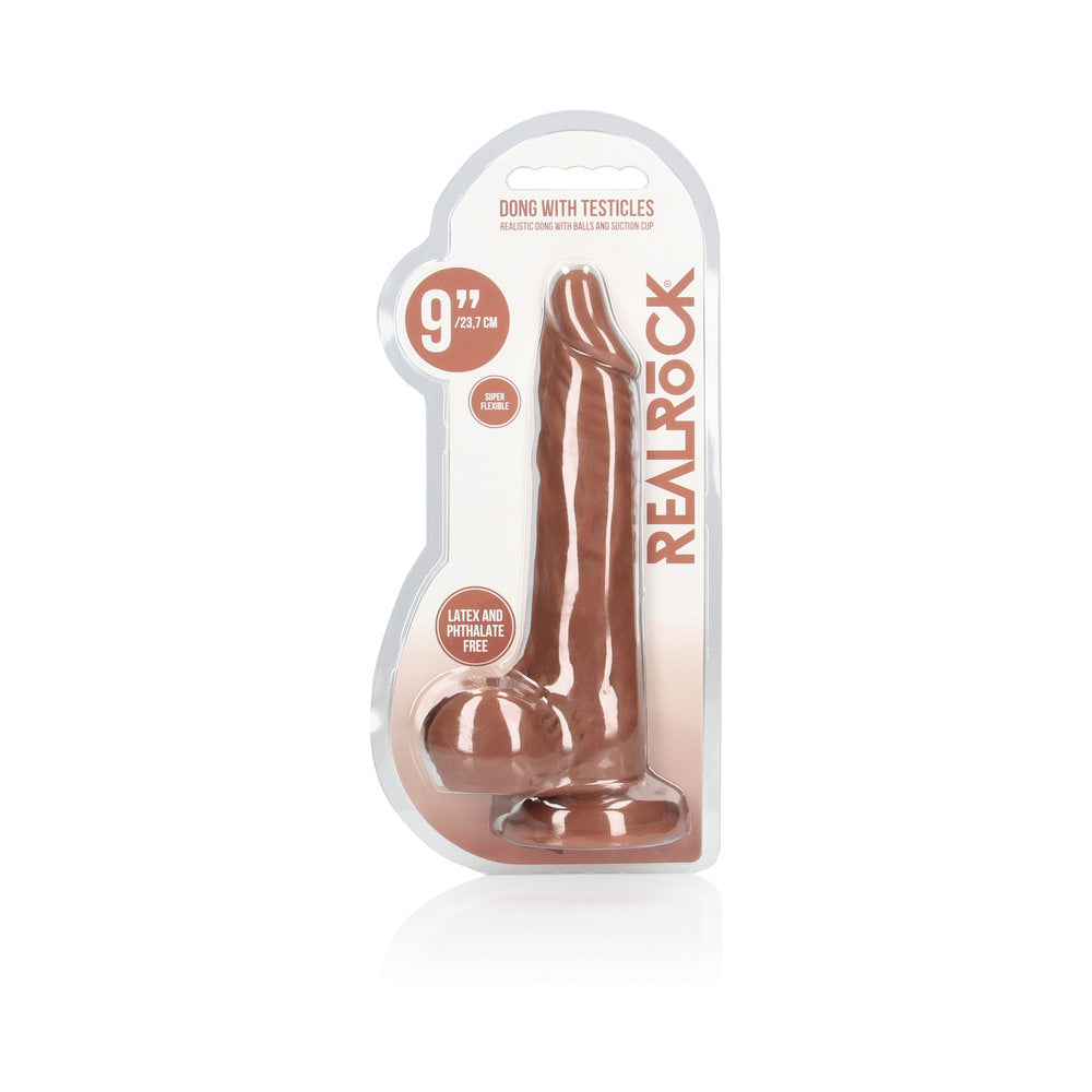 Real Rock Realistic Dildo With Balls - 9&