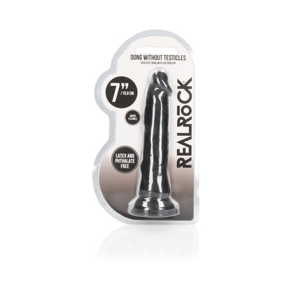 Real Rock Realistic Dildo - 7&quot; - 17 Cm - Chocolate