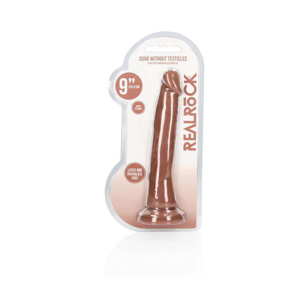 Real Rock Realistic Dildo - 9&quot; - 23 Cm - Mocha