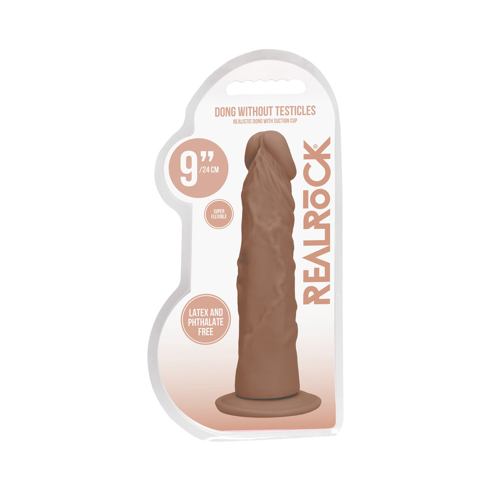 Real Rock Realistic Dildo - 9&quot; - 23 Cm - Mocha