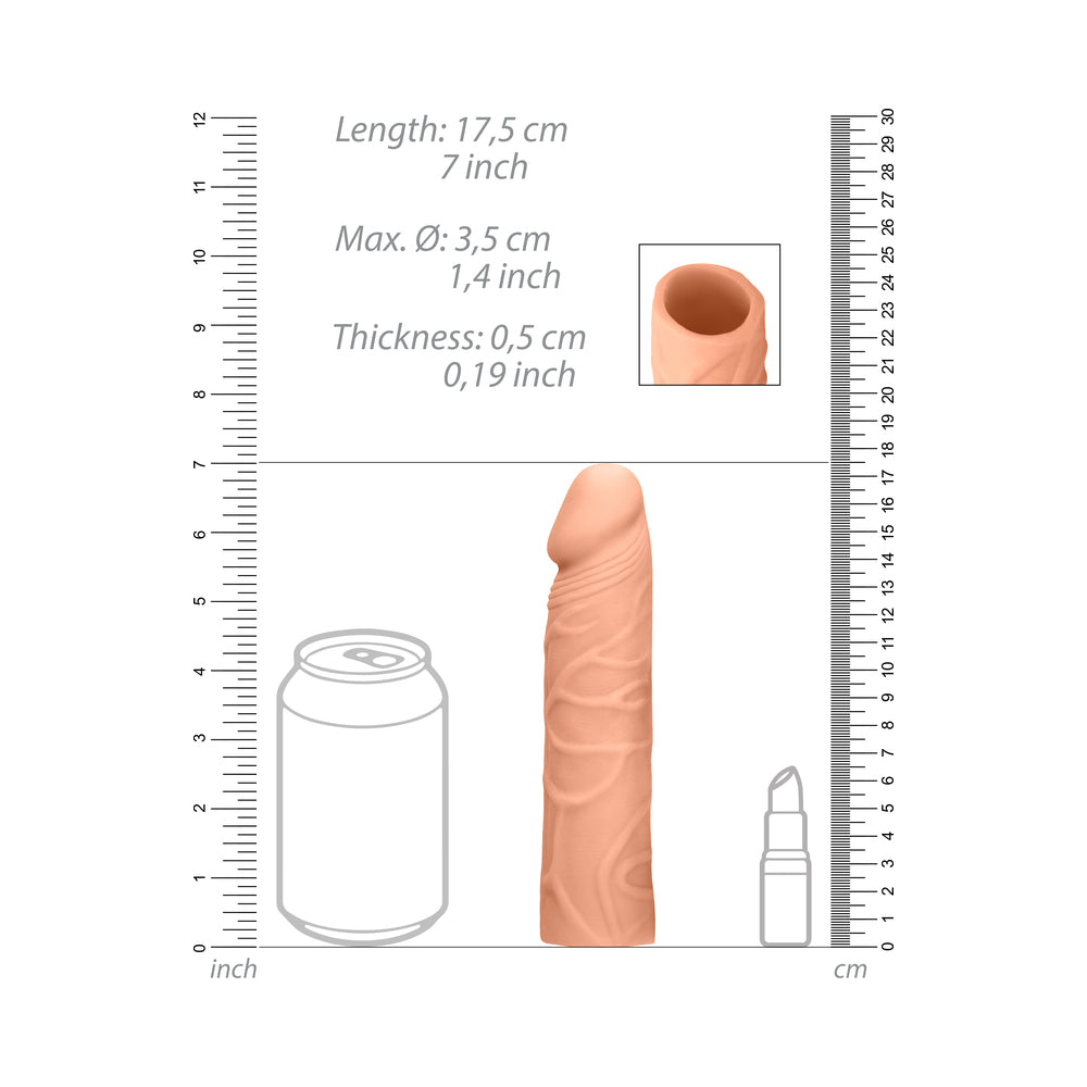 Real Rock Penis Extender - 7&quot; - 17.5 Cm - Vanilla