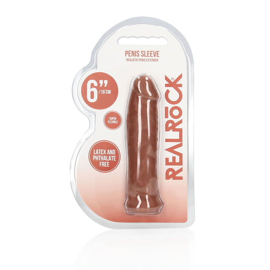 Real Rock Penis Extender - 7&quot; - 17 Cm - Mocha