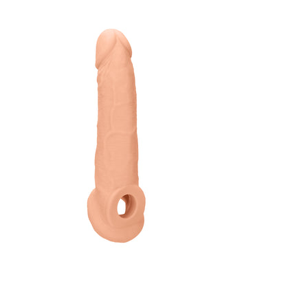 Real Rock Penis Extender With Rings - 9&quot; - 22 Cm - Vanilla