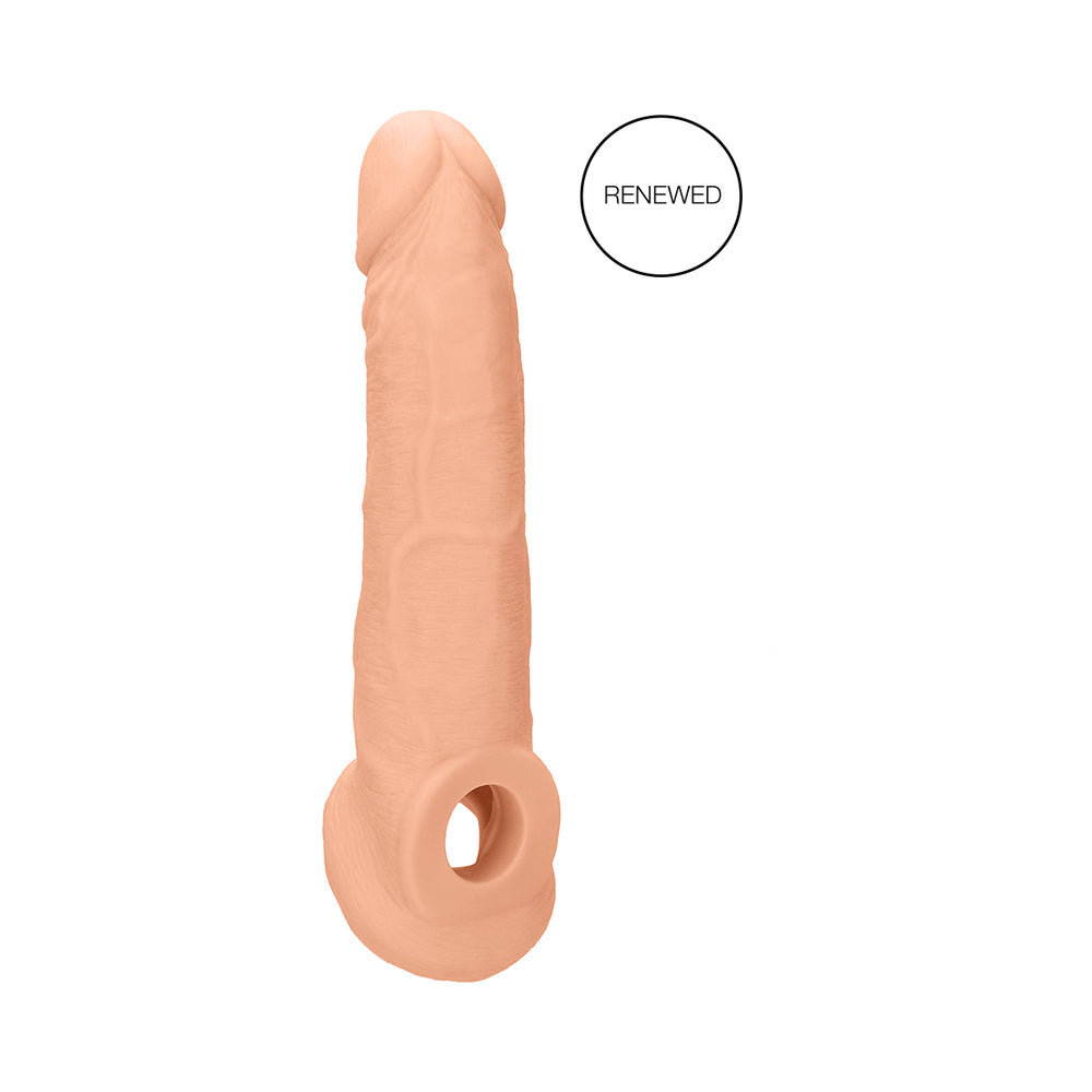 Real Rock Penis Extender With Rings - 9&quot; - 22 Cm - Vanilla