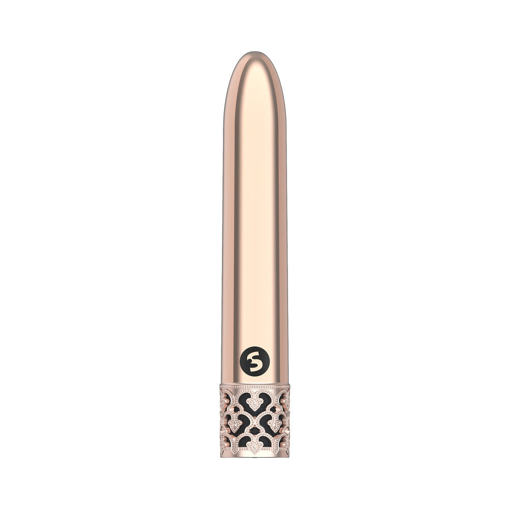 Royal Gems Shiny Rechargeable Bullet Vibrator Rose Gold