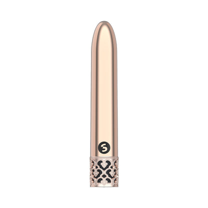 Royal Gems Shiny Rechargeable Bullet Vibrator Rose Gold