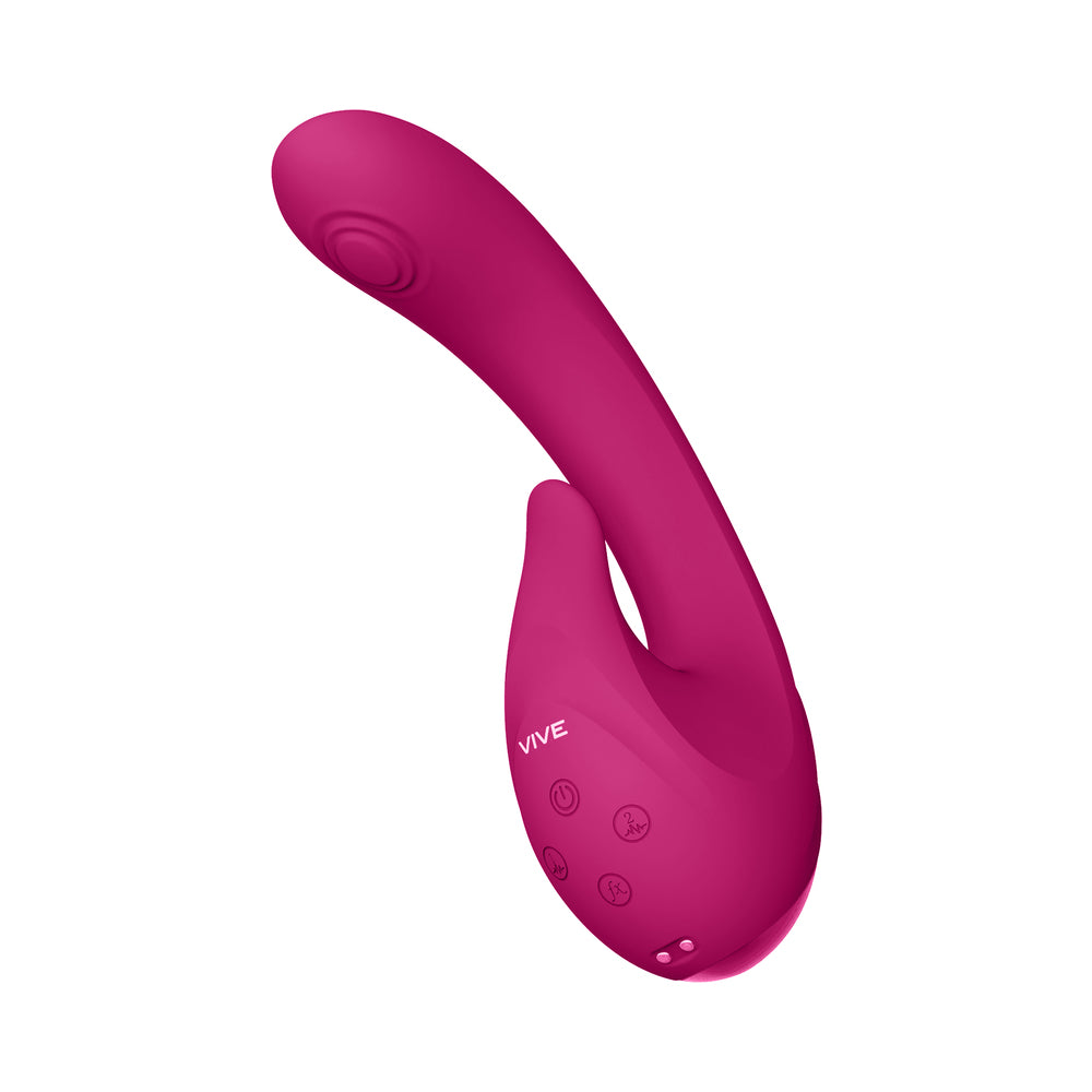 Vive - Miki Rechargeable Pulse-Wave &amp; Flickering Silicone Vibrator - Pink