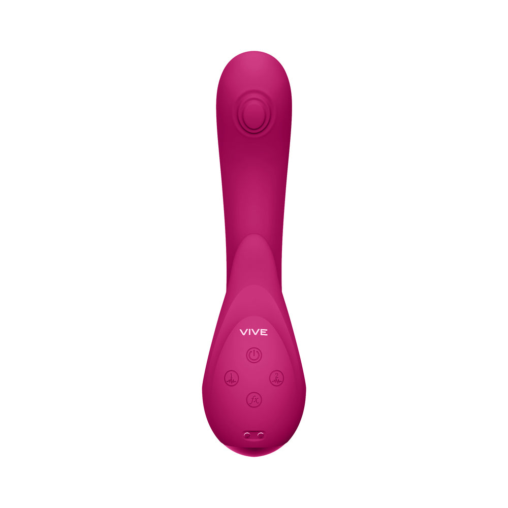 Vive - Miki Rechargeable Pulse-Wave &amp; Flickering Silicone Vibrator - Pink