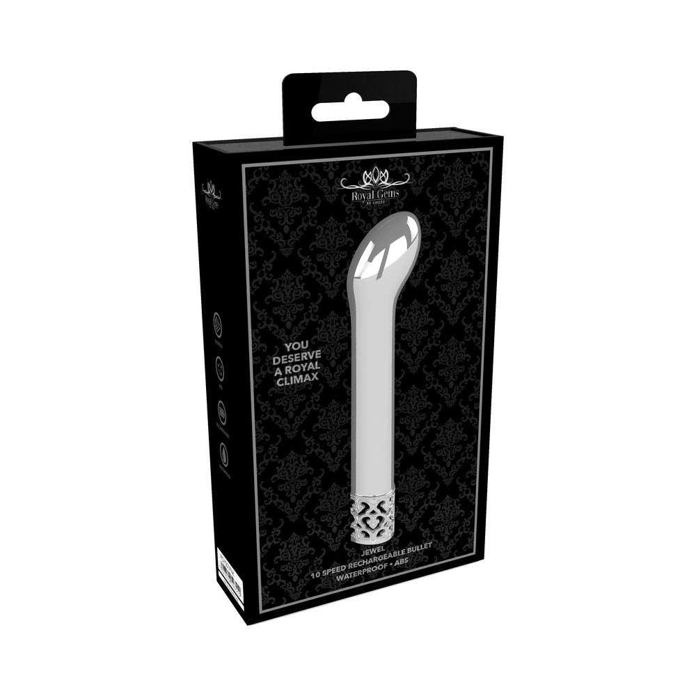 Royal Gems Jewel Rechargeable G-Spot Vibrator Silver