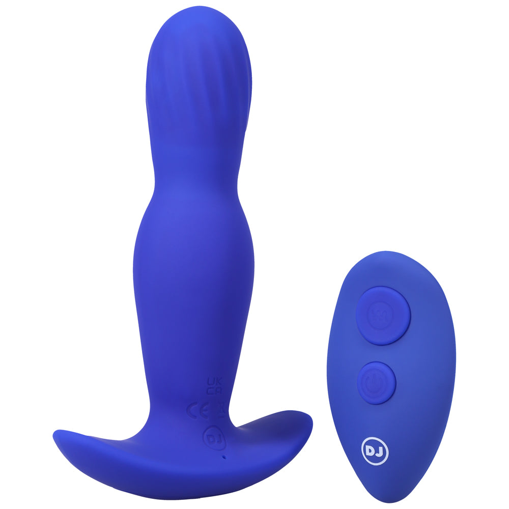 A Play Expander Rechargeable Silicone Anal Plug W/Remote - Royal Blue