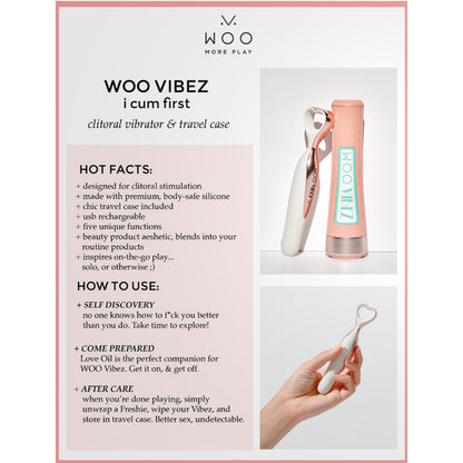 Woo Rechargeable Silicone Vibe With Case