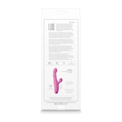 Luxe Nova Thrusting And Throbbing Dual Stimulator Pink