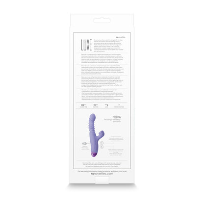 Luxe Nova Thrusting And Throbbing Dual Stimulator Purple